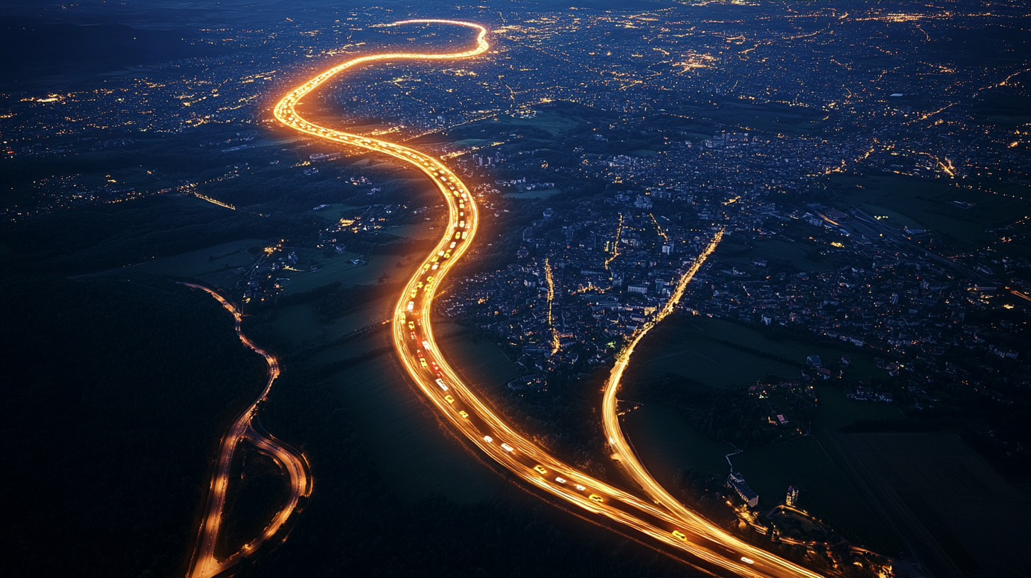 Convoy route from above